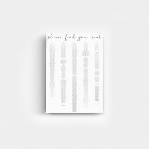 Posters & Signs 5 Seating Chart